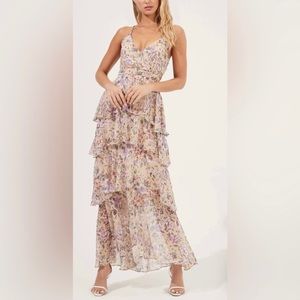 ASTR the Label floral ruffle dress, S